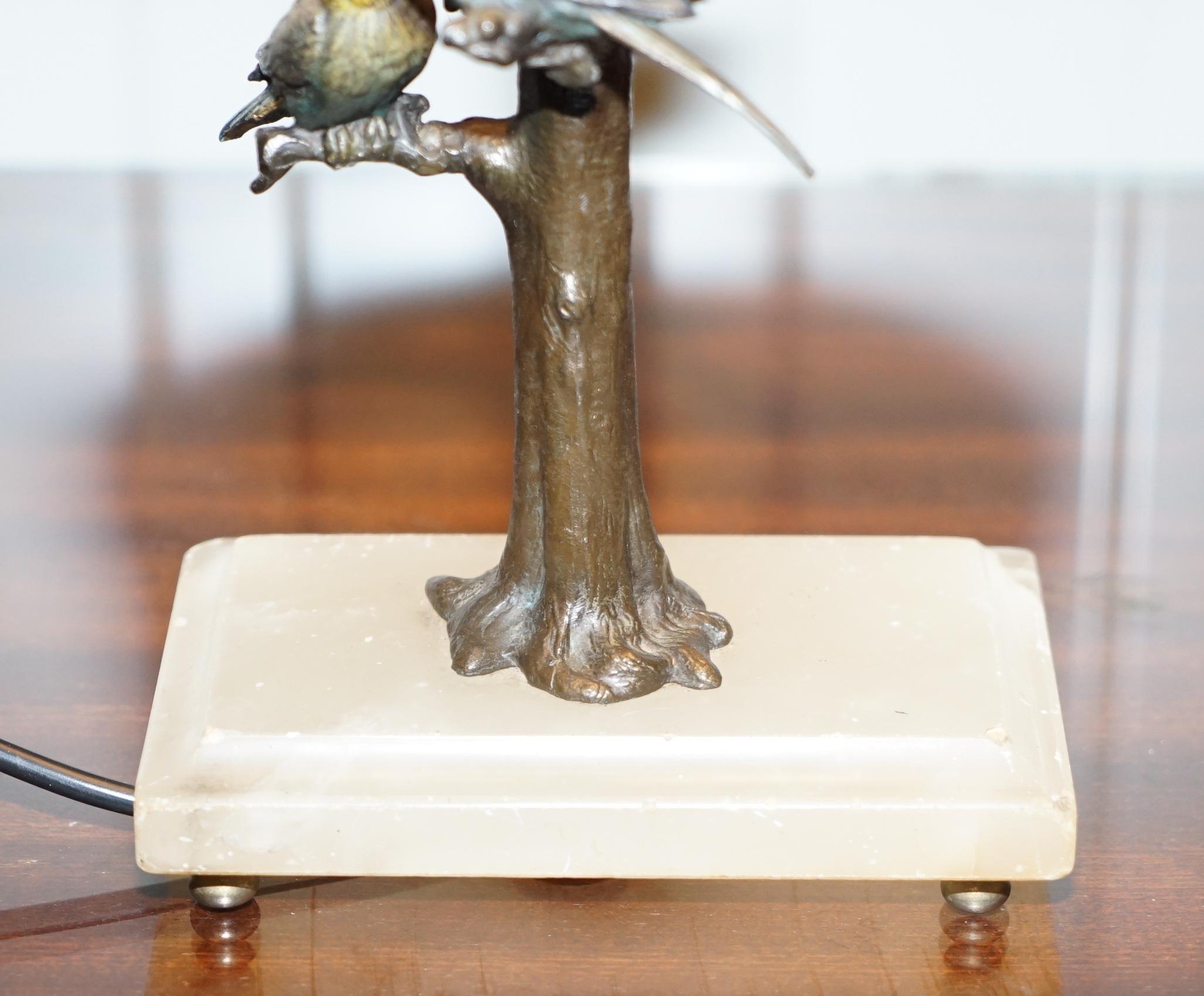 bronze bird lamp