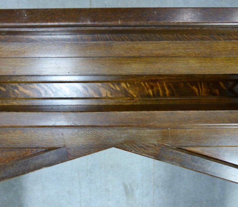 Large Oak Arts And Crafts Fireplace Mantel Surround Circa 1920 At