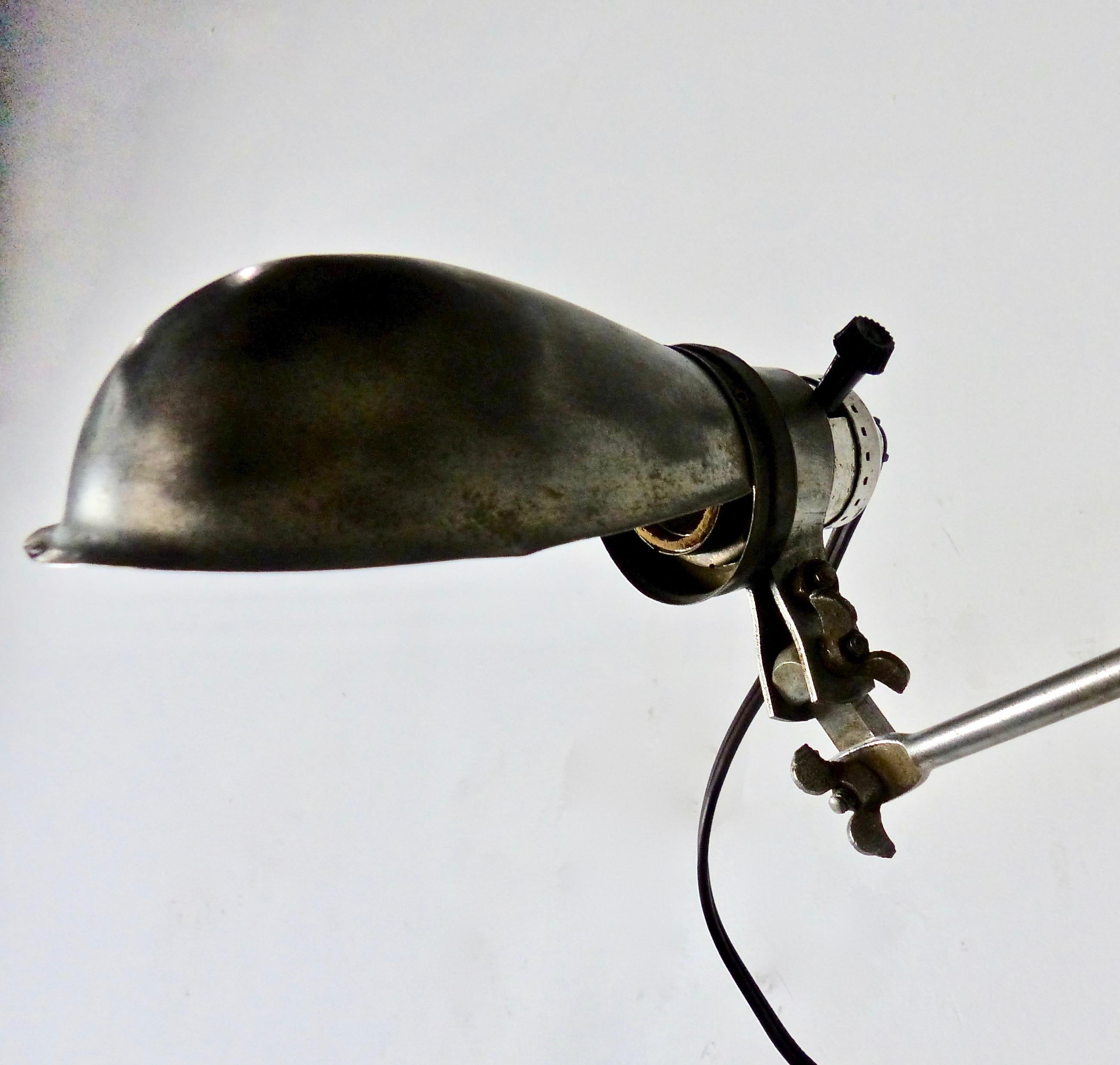 Industrial circa 1920 Metal Articulating Wall Sconce