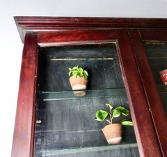 Narrow Wall-Mounted Apothecary Display Cabinet, circa 1920