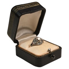 Circa 1920 Old European Cut Champagne Diamond (Approx 0.50) Ring Yellow Gold