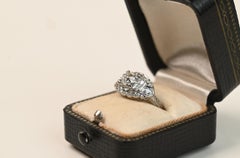 Antique Engagement Ring. 0.50ct Old Euro Cut Diamond Ring Platinum Filigree JVS2