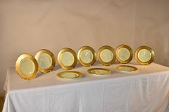 Circa 1920 Set of 10 Iridescent Dinner Plates