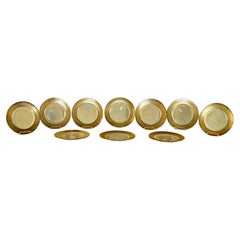 Juego de 10 Platos Iridiscentes Circa 1920