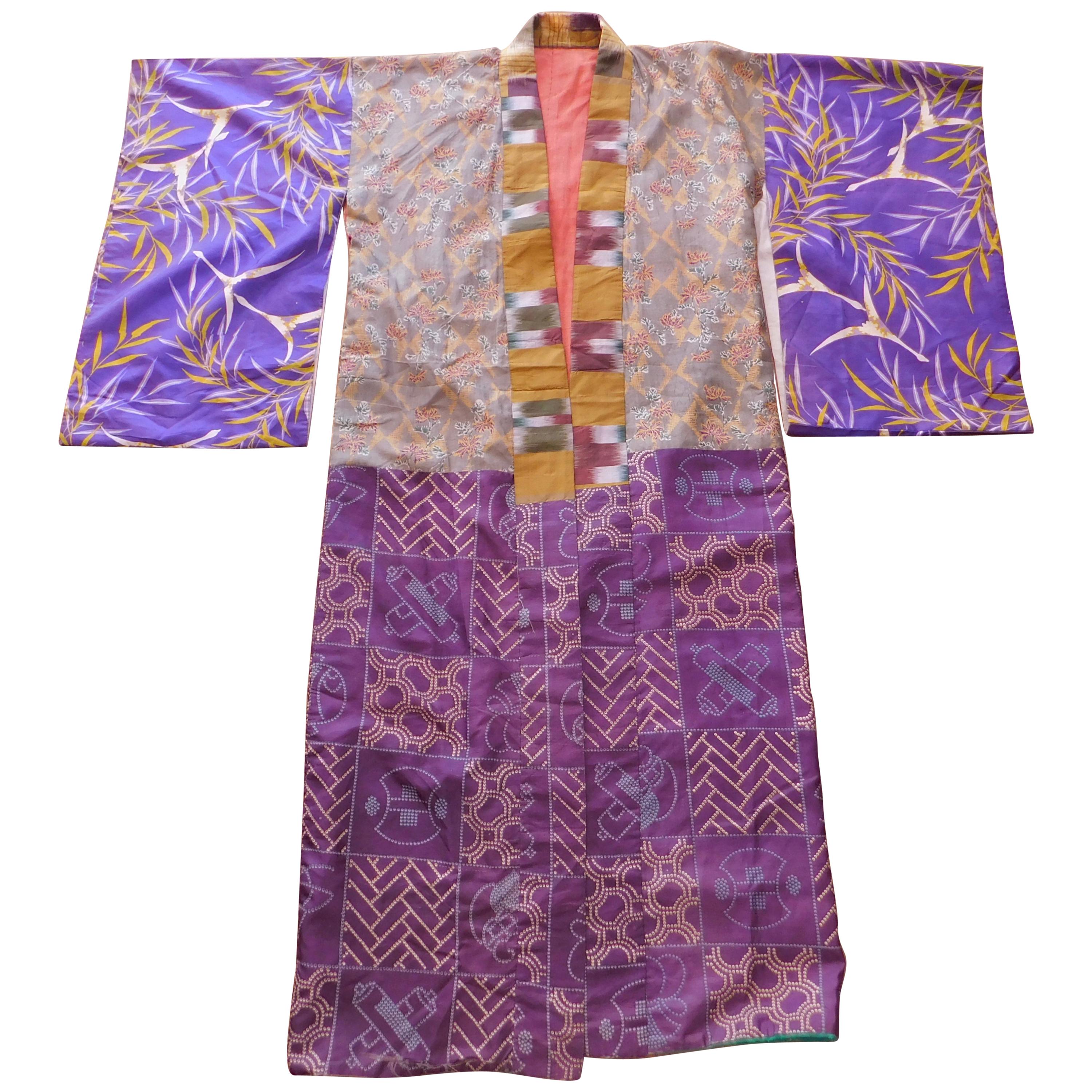 Taisho Period Japanese Juban Silk Kimono, circa 1920 For Sale