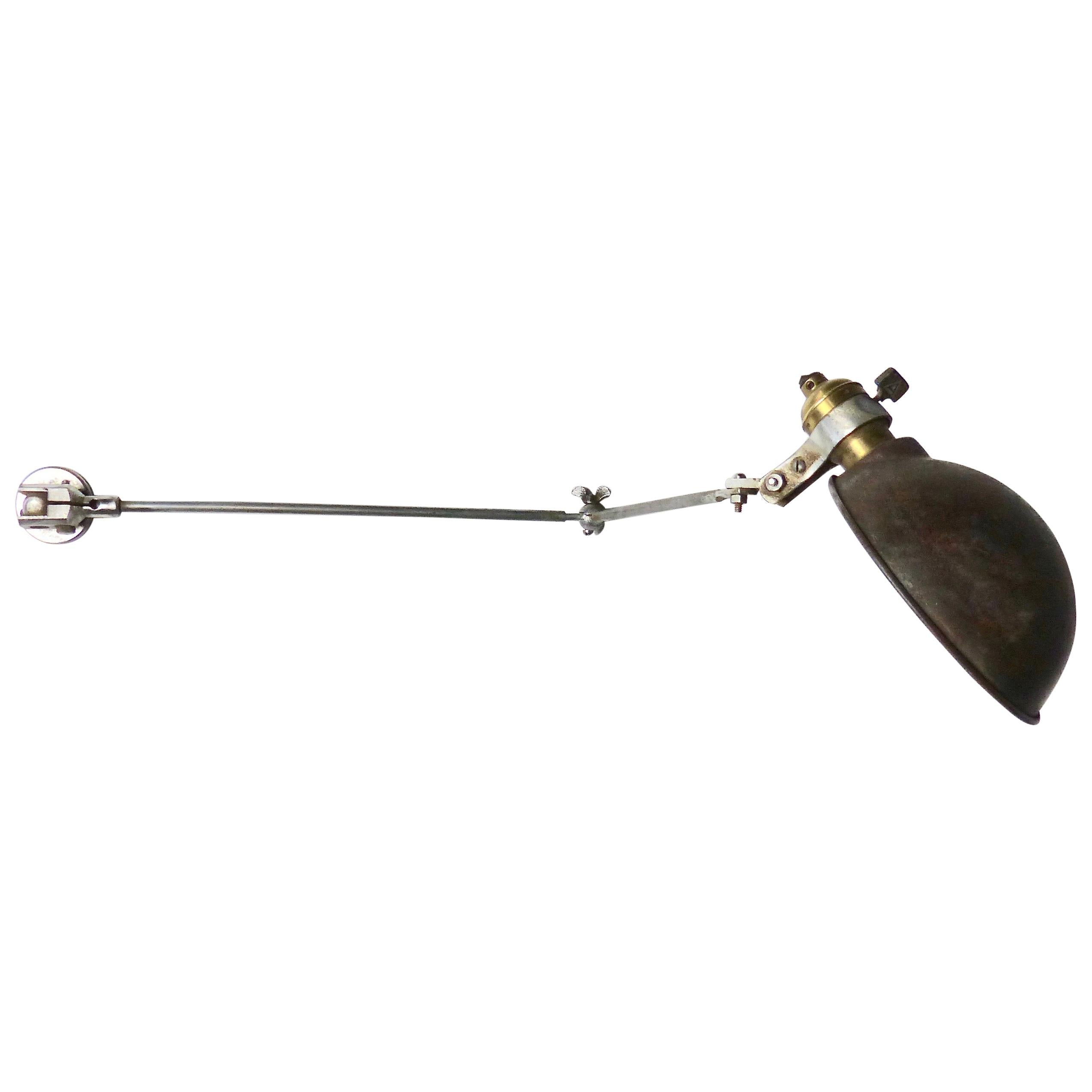 Wall-Mounted Articulating Wall Sconce, circa 1920
