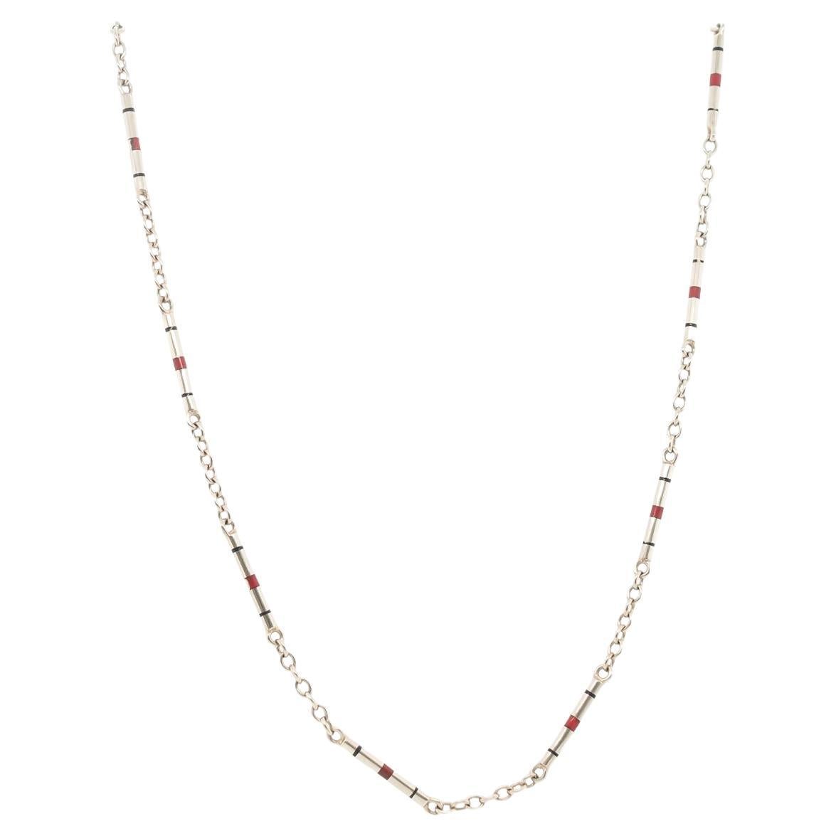 Circa 1920s 14K White Gold Antique Chain