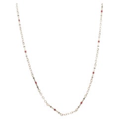 Circa 1920s 14K White Gold Antique Chain