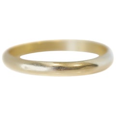 14 Karat Yellow Gold Baby Band Ring, circa 1920s