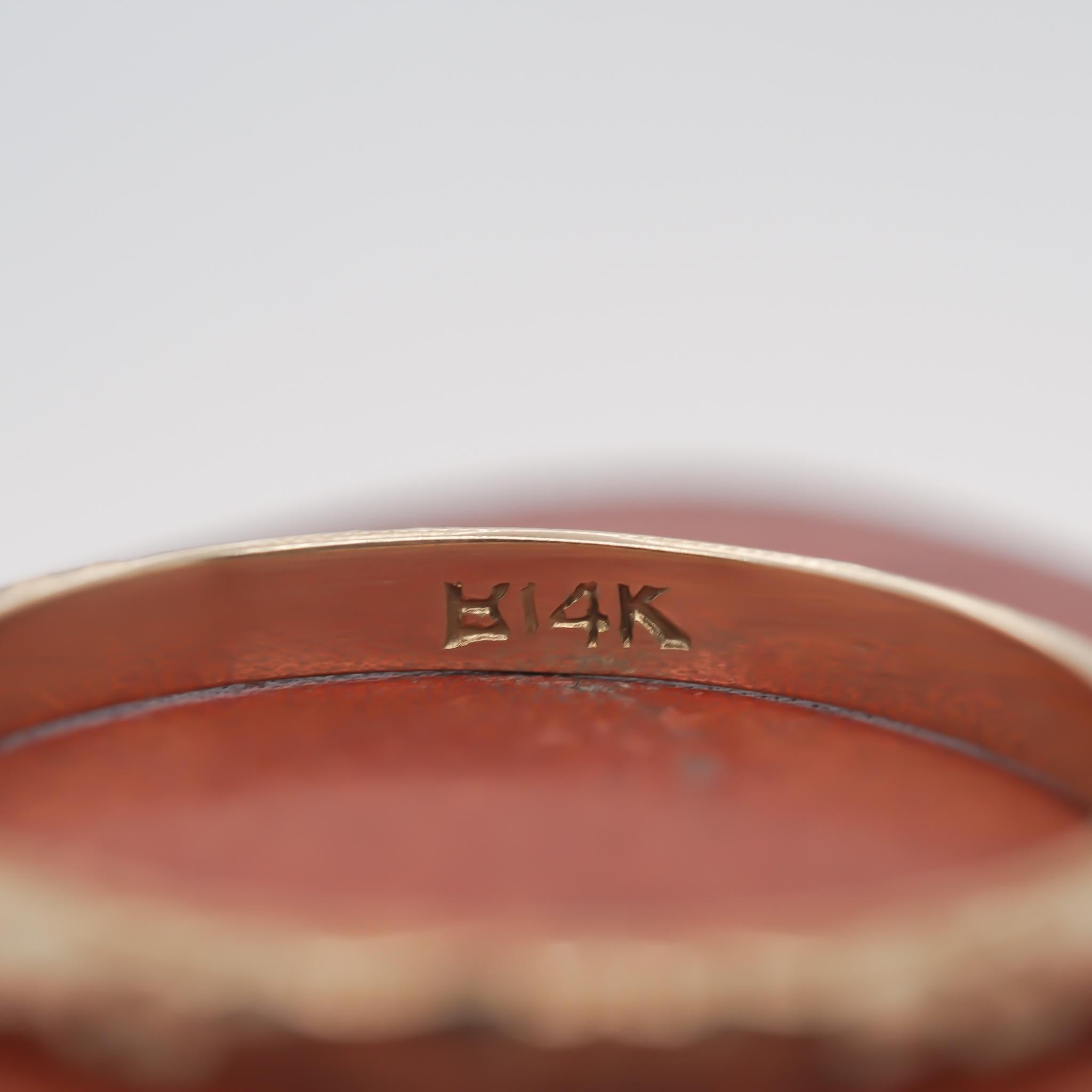 Women's Circa 1920s 14K Yellow Gold Engraved Wedding Band For Sale