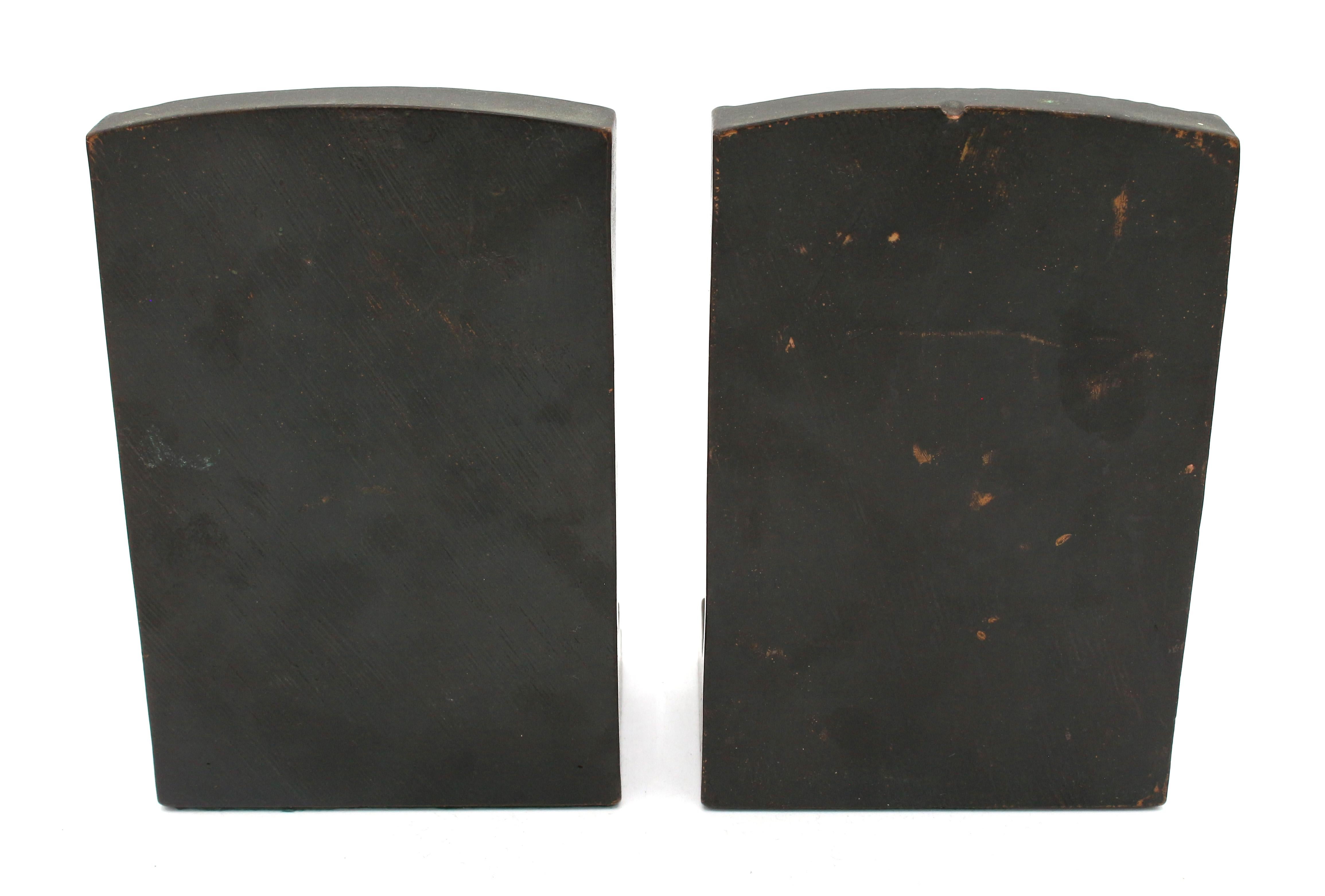 Art Deco Circa 1920s-30s Pair of Bookends by the Pompeian Bronze Company