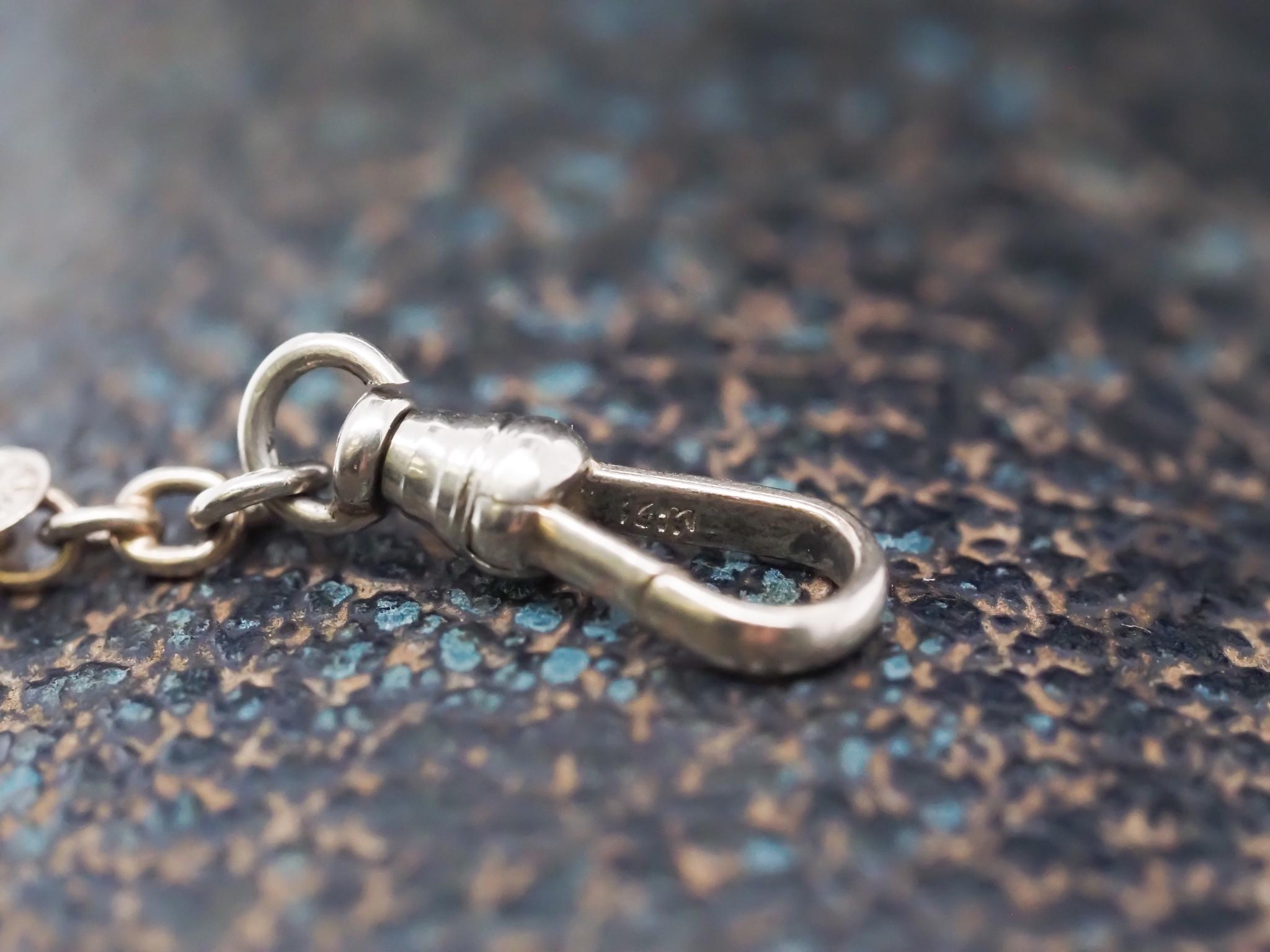 Circa 1920 Antique Chain with Stations 13.5 inch en vente 2