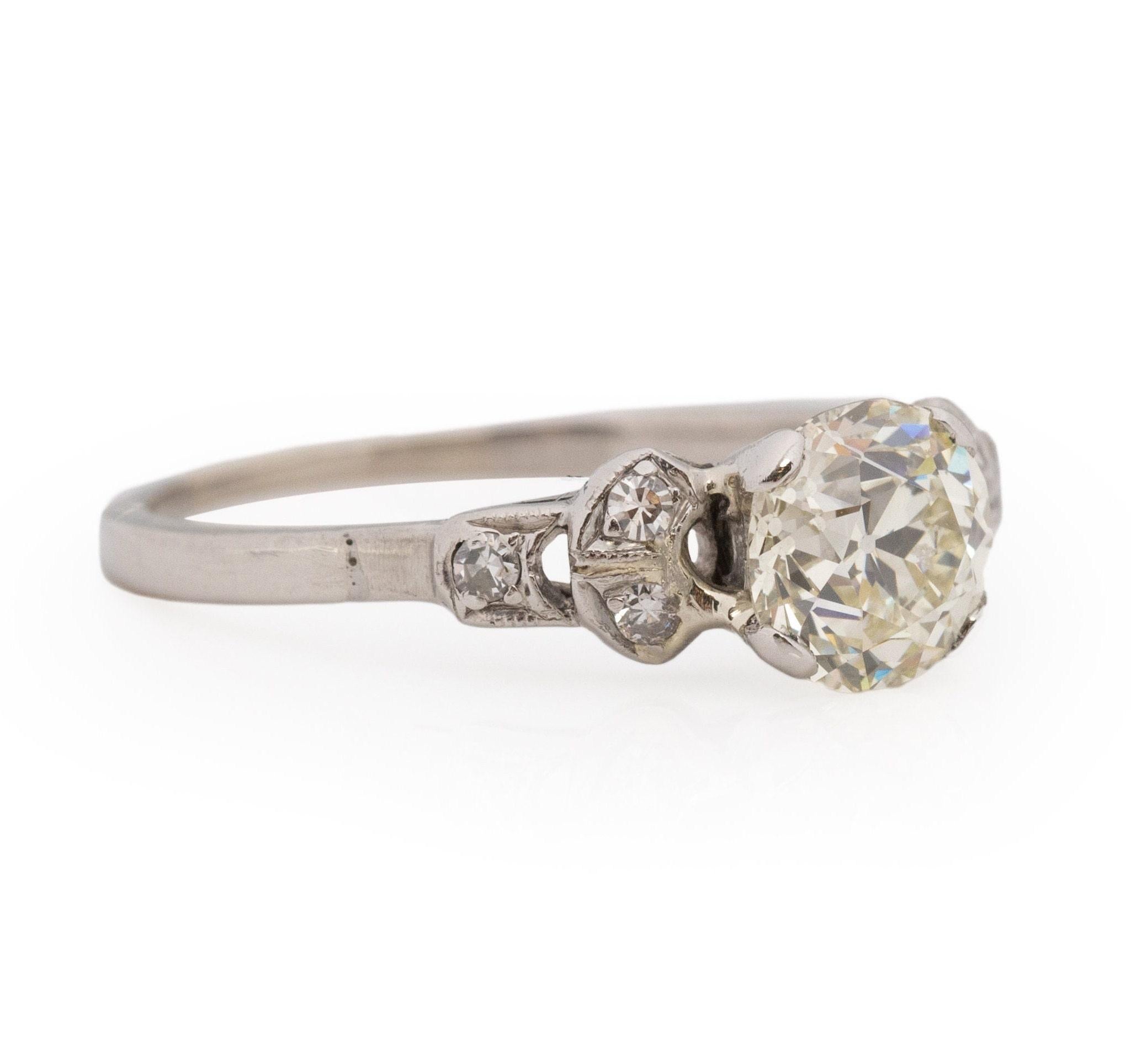 Circa 1920's Art Deco 1.15Ct Old European Cut GIA Certified Vintage Solitaire In Good Condition For Sale In Addison, TX