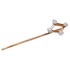 Circa 1920s Art Deco 14K Yellow Gold Stick Pin