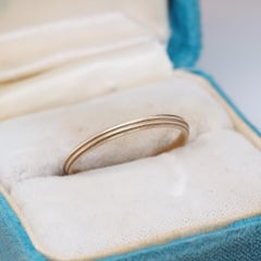 Art Deco 14k Yellow Gold Wedding Band circa 1920s