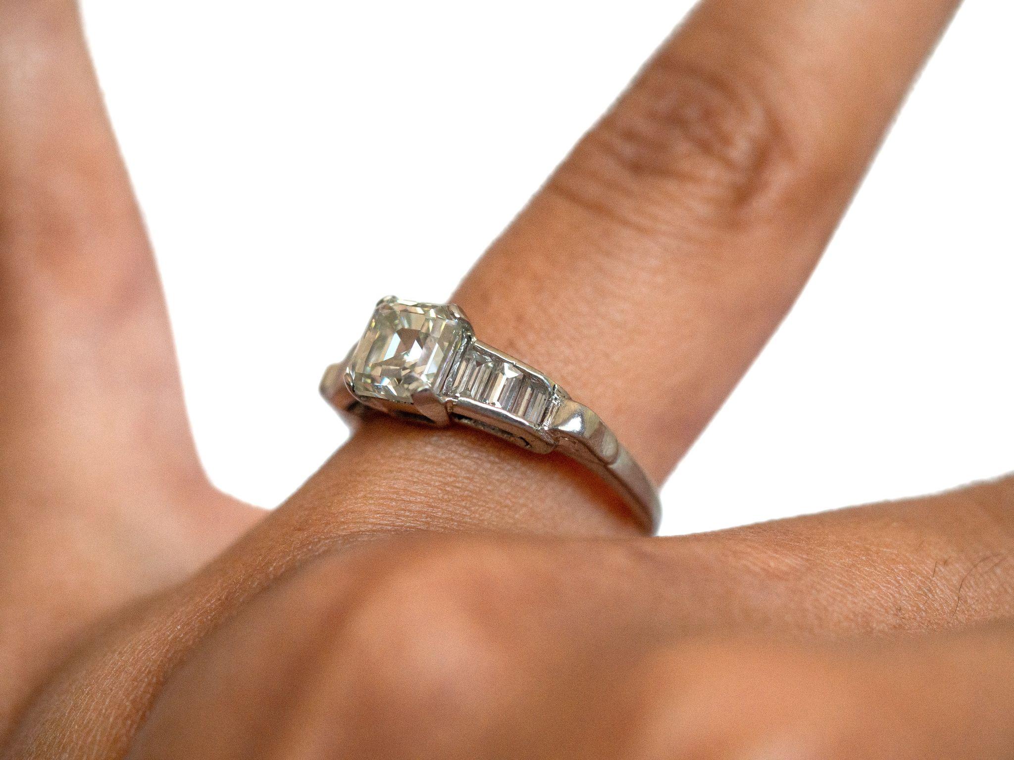 Art Deco 1.51 Carat GIA Asscher Cut Diamond Platinum Engagement Ring circa 1920s 2