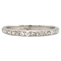 Circa 1920er Jahre Art Deco Diamant Jahrestag-Ring aus 18 Karat Weißgold