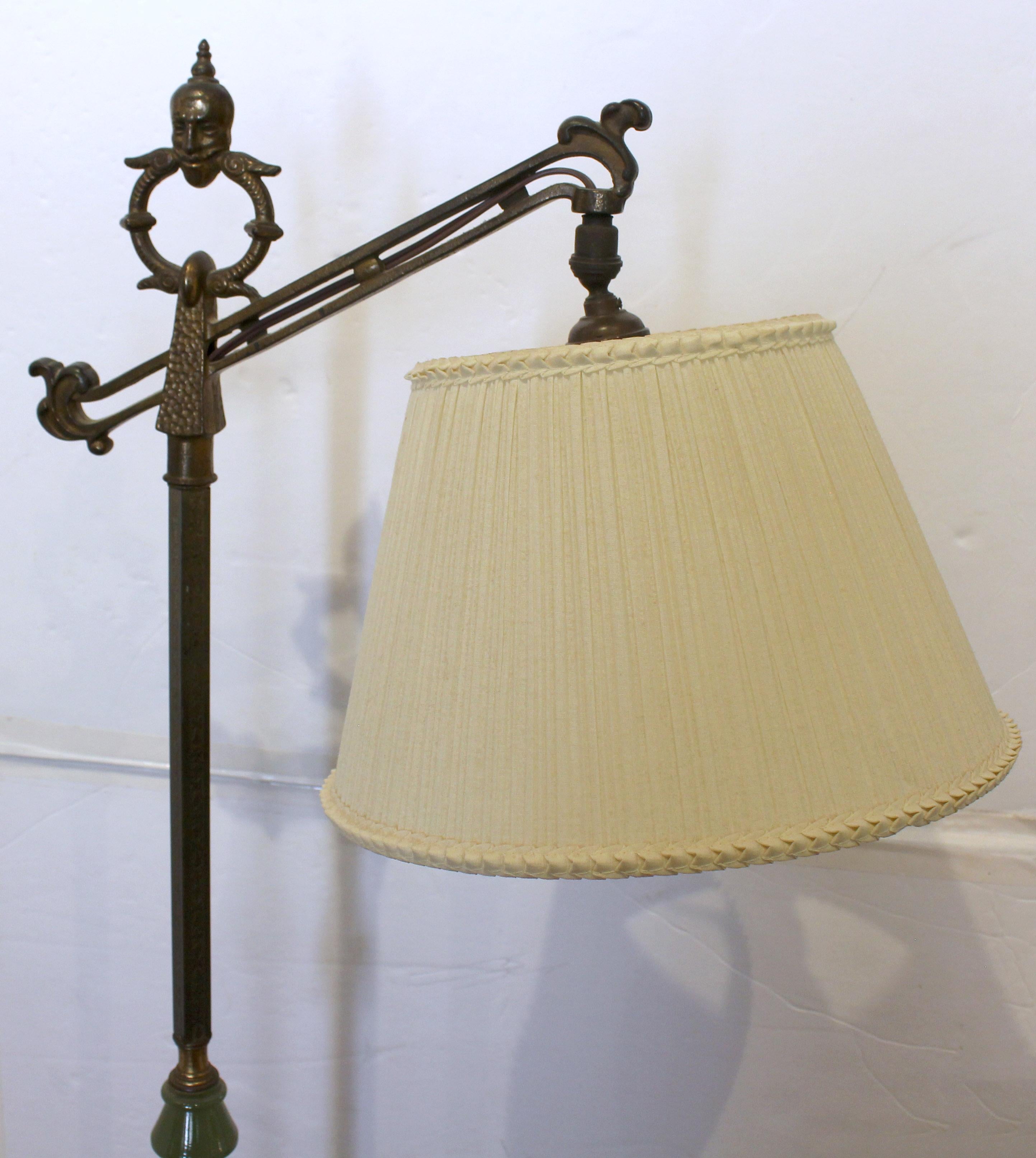 20th Century Circa 1920s Art Deco Floor Lamp or Bridge Lamp, Anglo-American