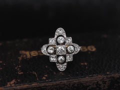 Circa 1920s Art Deco Gold & Platinum Old European Diamond Ring