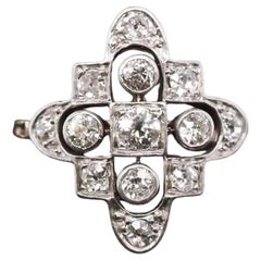 Bague Art déco des années 1920 en or et platine avec diamant européen ancien