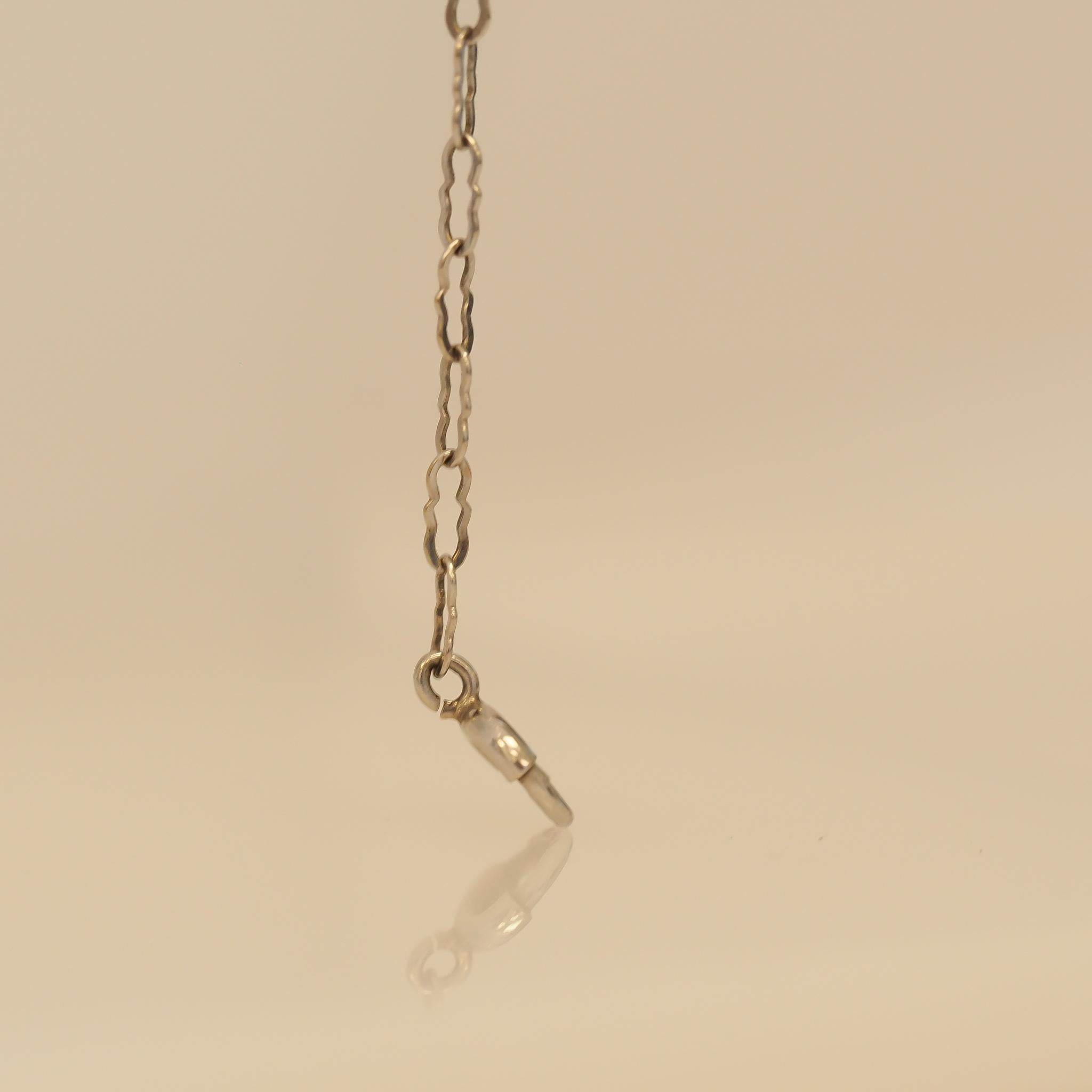 Taglio antico europeo Ciondolo per collana in onice e diamante europeo antico da 0,65 carati, CIRCA 1920 Art Deco in vendita