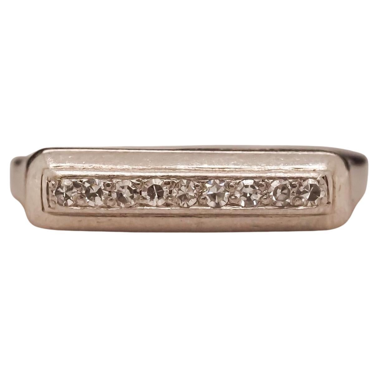 Fascia nuziale con diamante in palladio Art Deco degli anni 
20 CIRCA in vendita