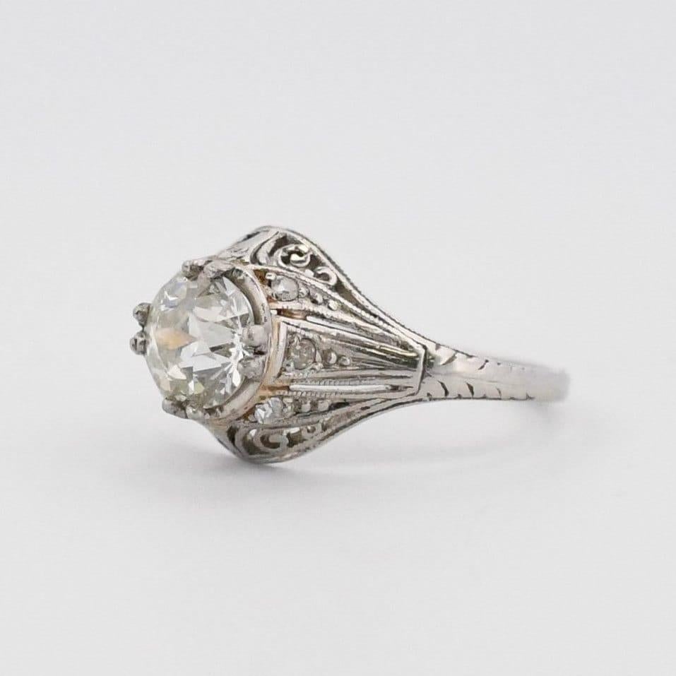 platinum vintage engagement rings 1920s
