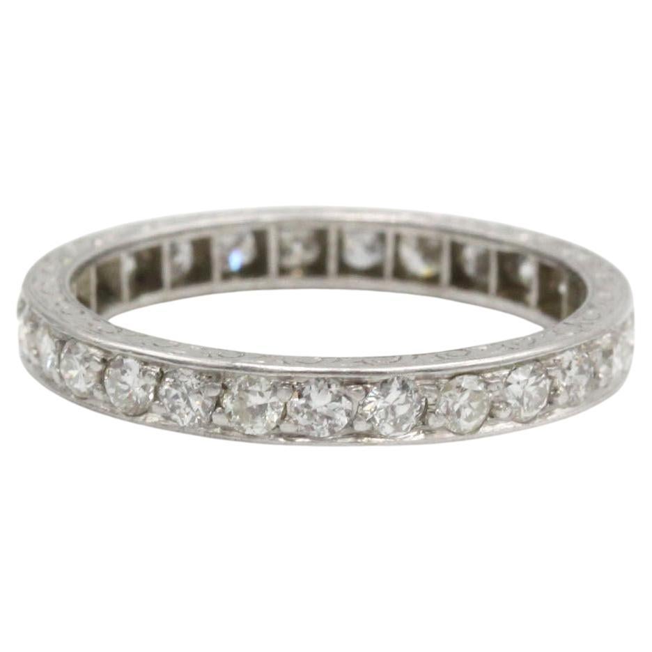 Circa 1920s Art Deco Platinum Diamond Eternity Band (0.70 ct)