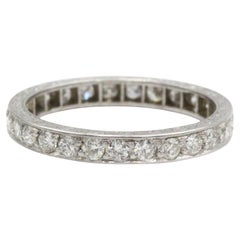 Antique Circa 1920s Art Deco Platinum Diamond Eternity Band (0.70 ct)