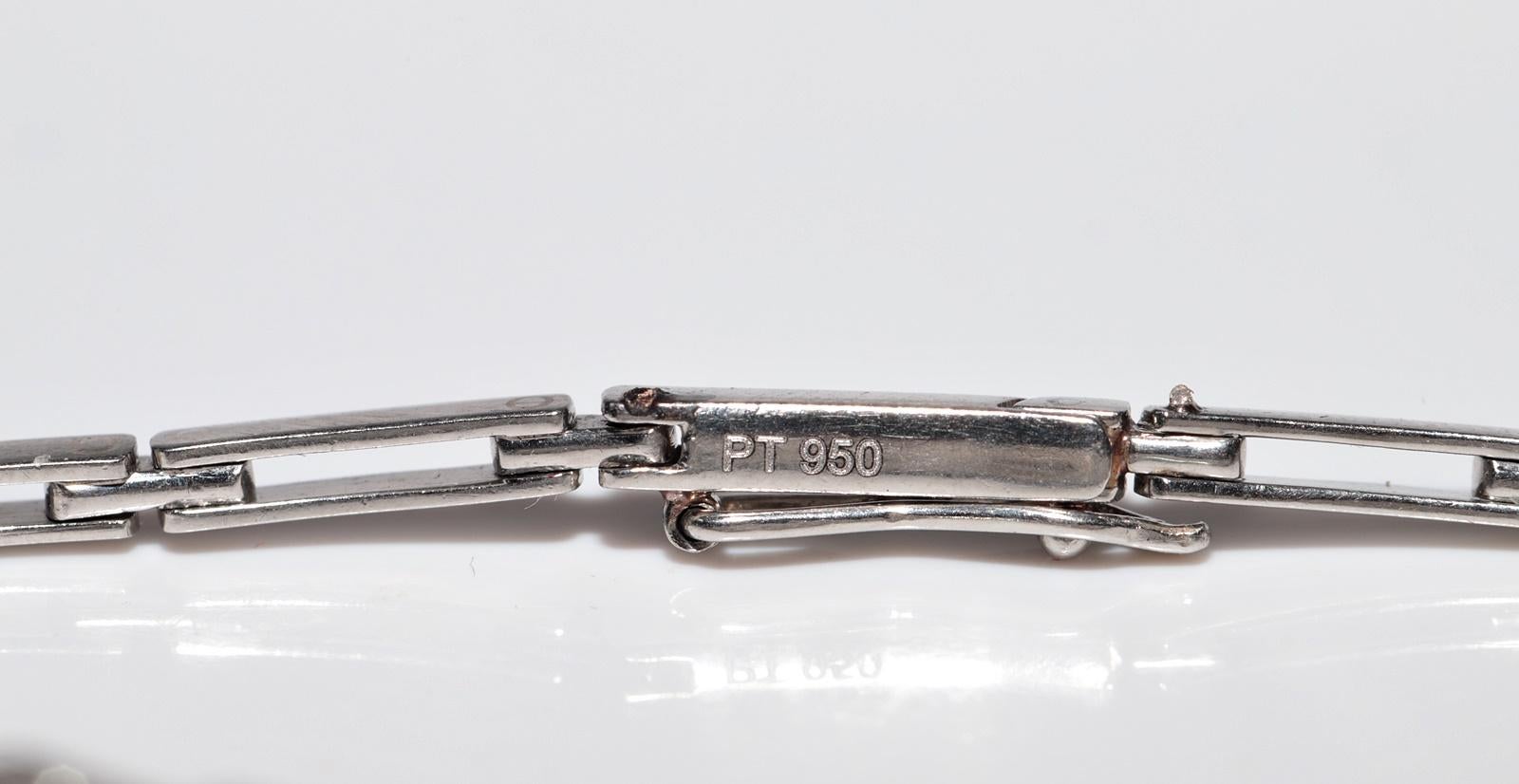 Art Deco-Platin, ca. 1920er Jahre, Art déco  Natürlicher Altschliff Diamant und Perlenarmband im Angebot 11