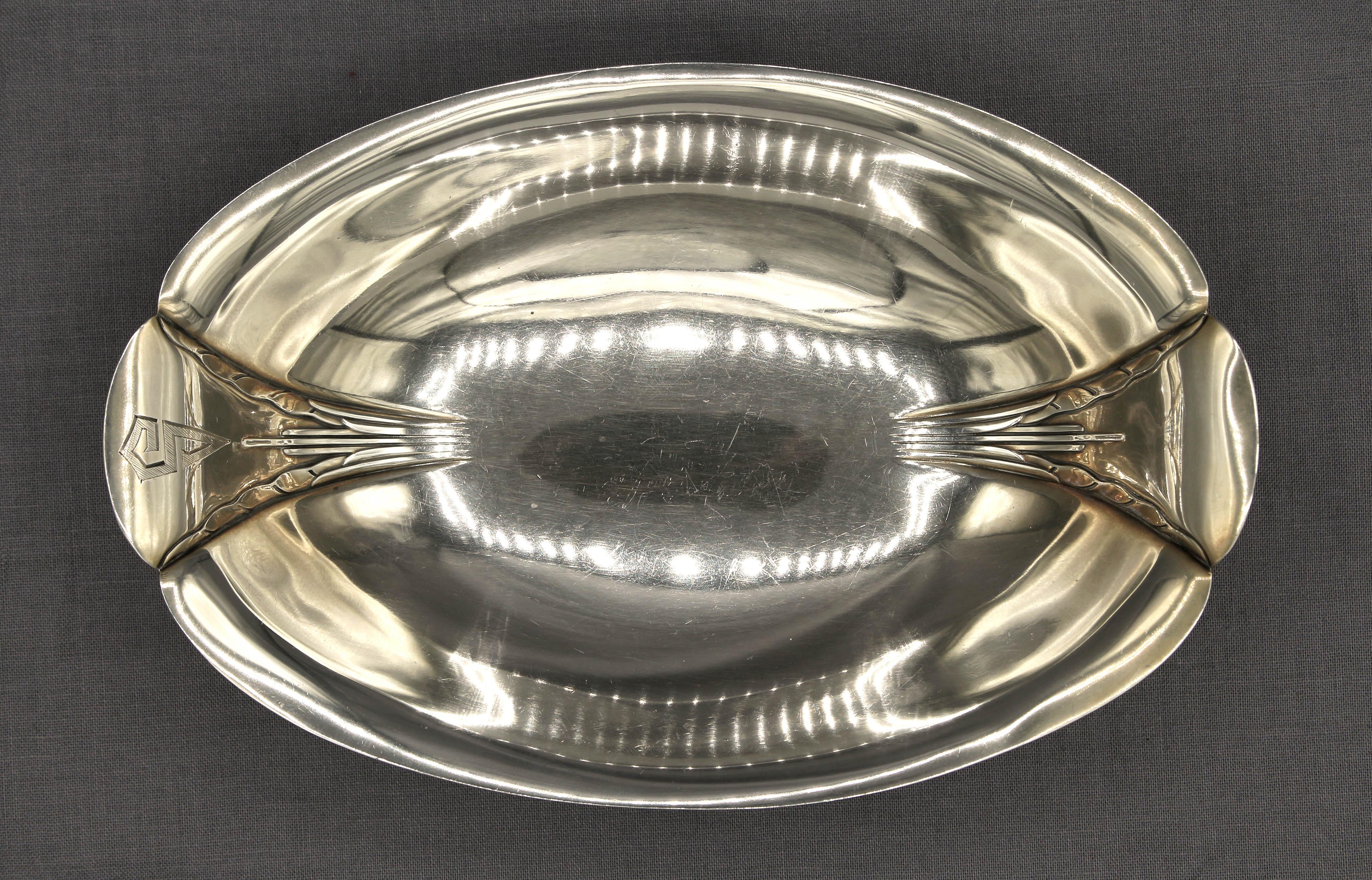 Early 20th Century circa 1920s Art Deco Sterling Silver Dish