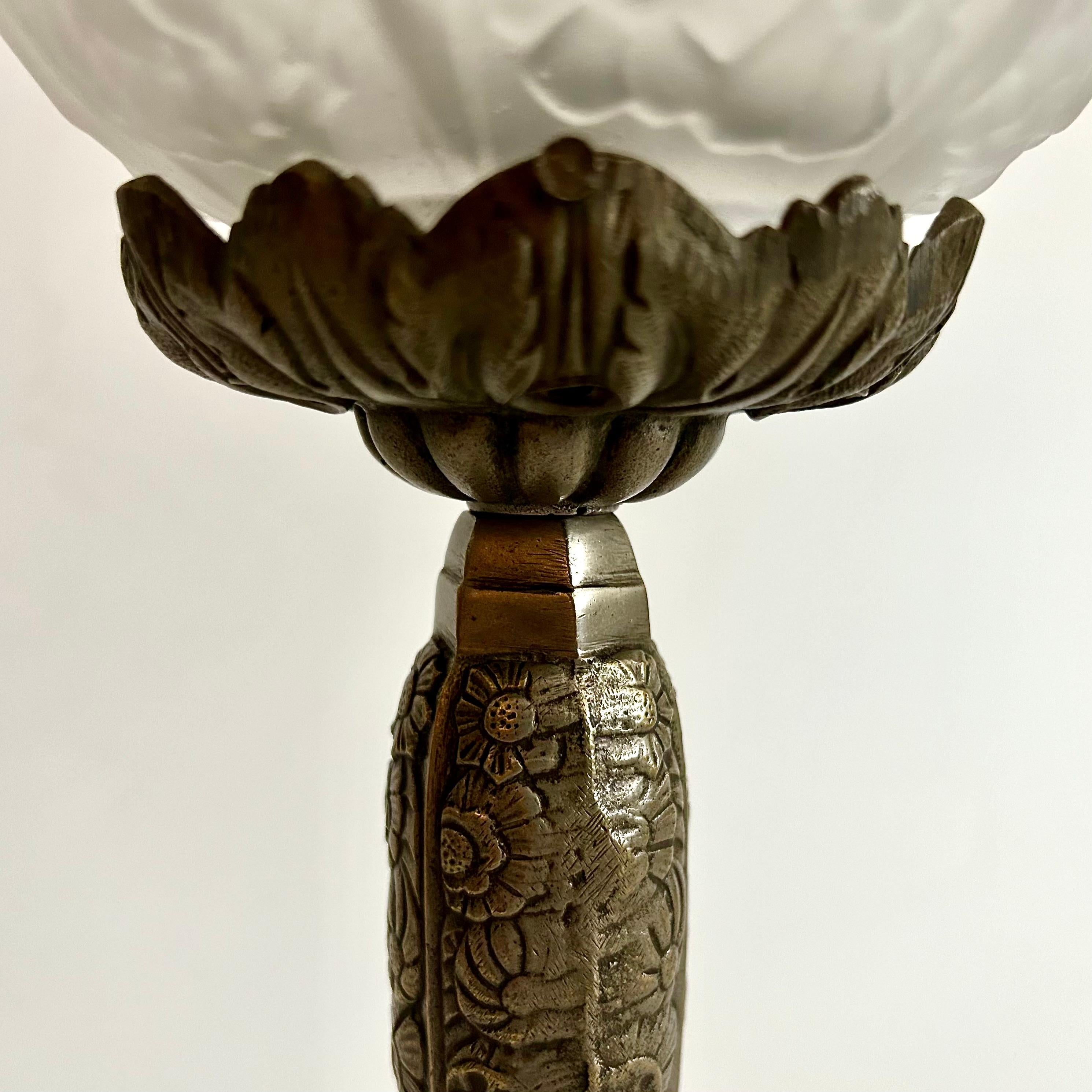 Circa 1920s Art Deco Table Lamp In Good Condition For Sale In CA, CA