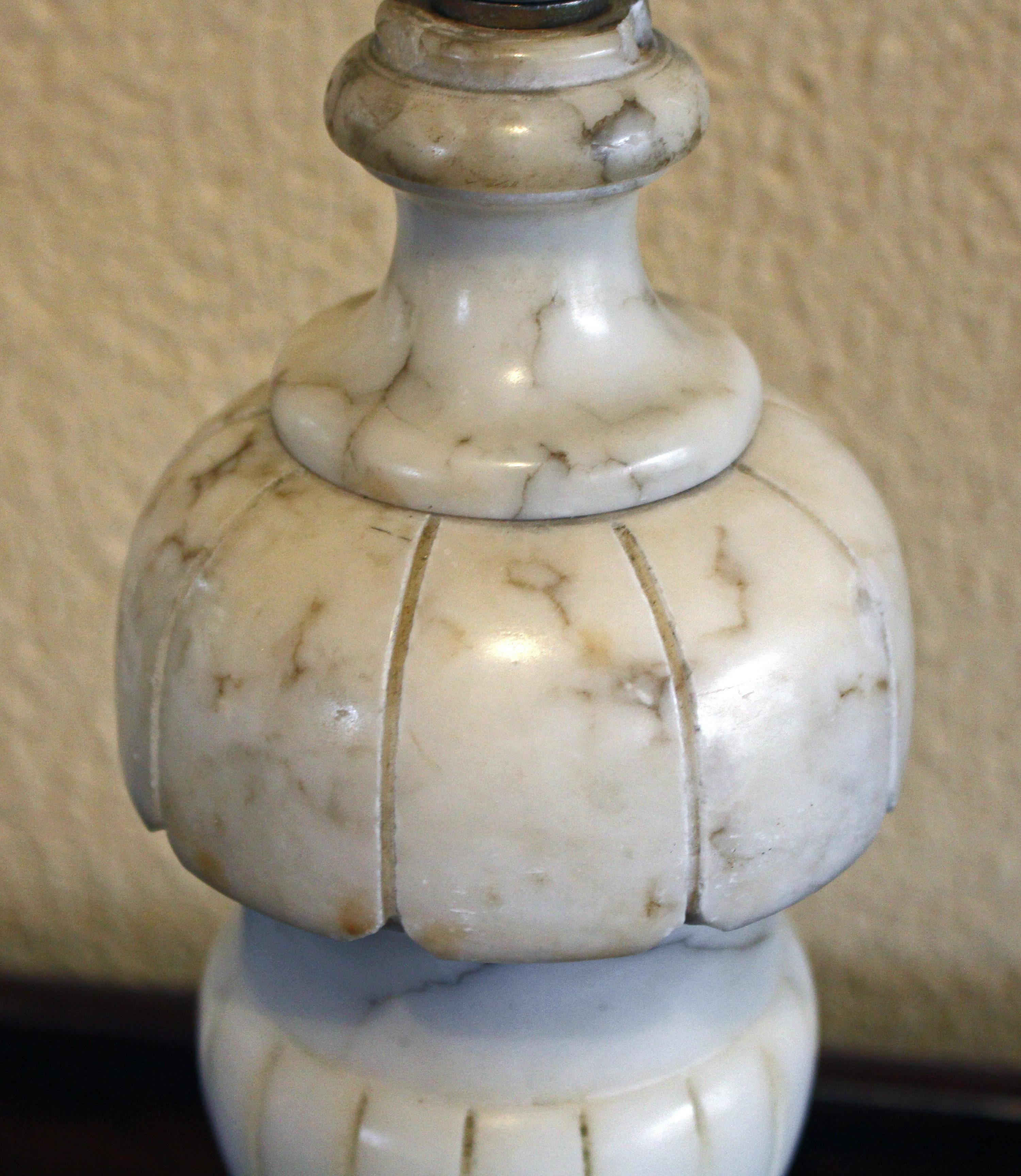 vintage alabaster lamp base