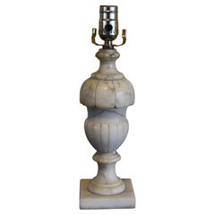 Circa 1920s Carved Alabaster Lamp