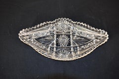Circa 1920's Cut Glass Serving Dish