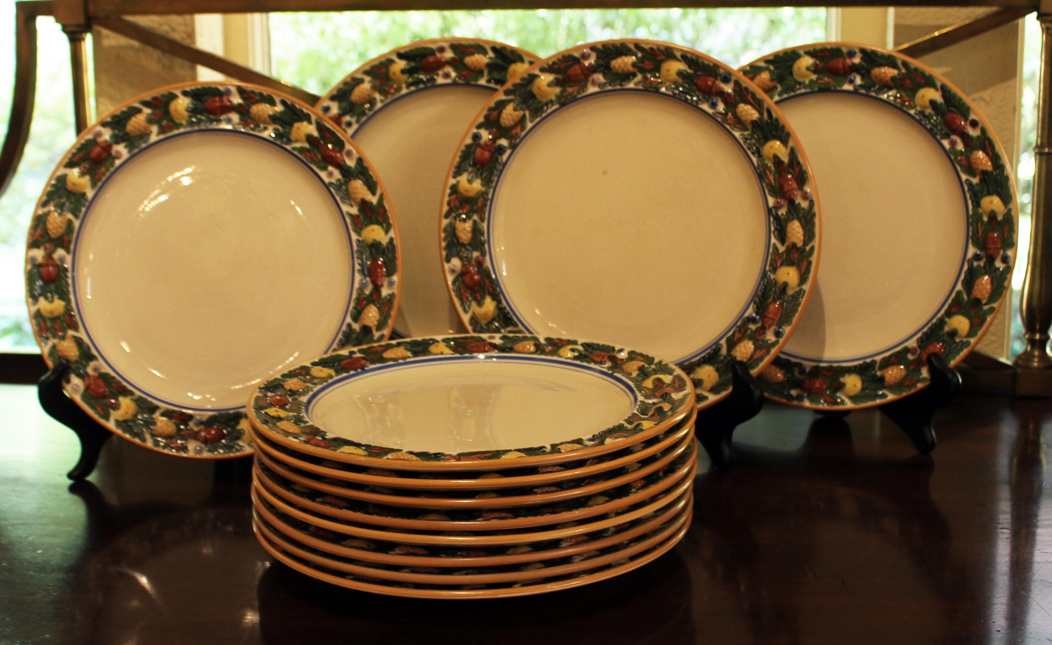Circa 1920s set of 12 dinner plates 