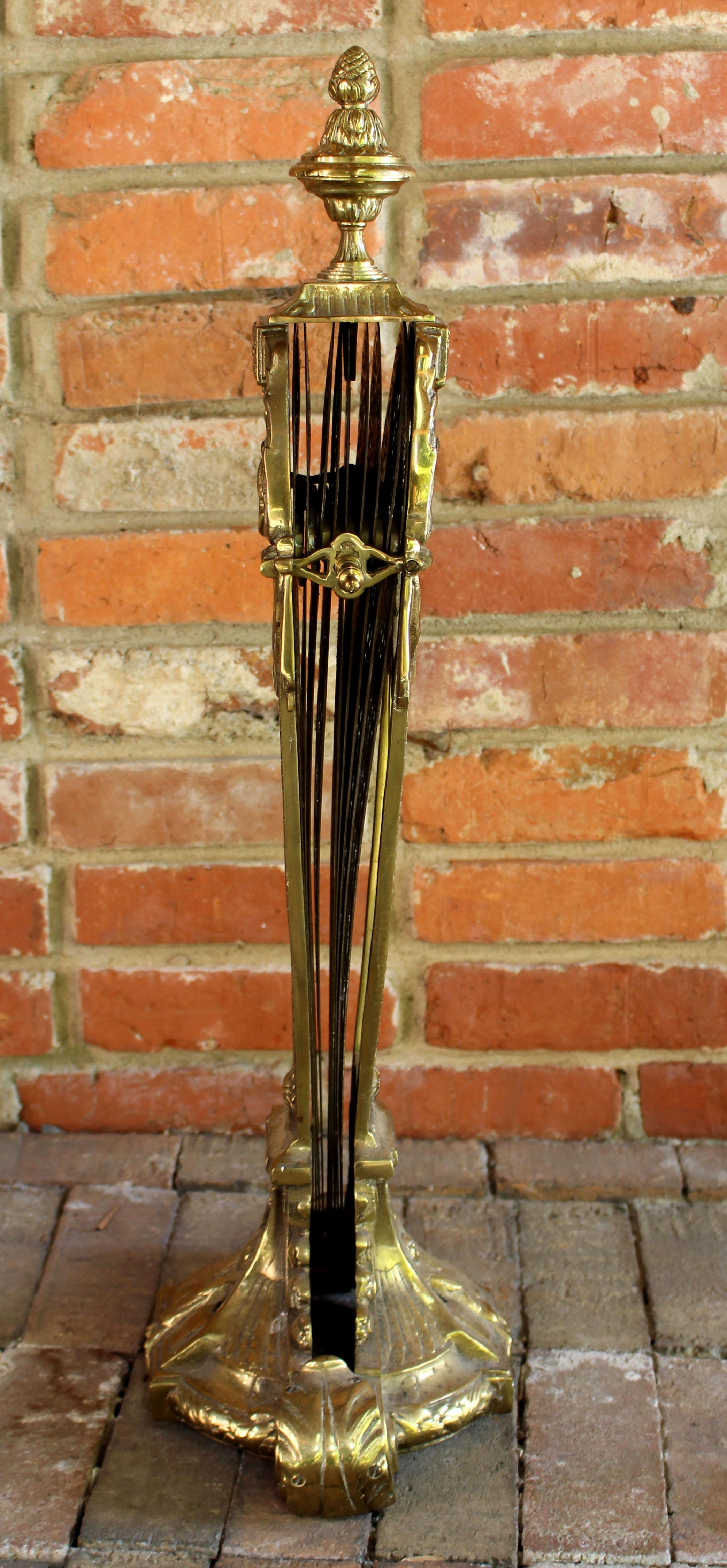 Circa 1920s English or European Brass Fireplace Fan 3