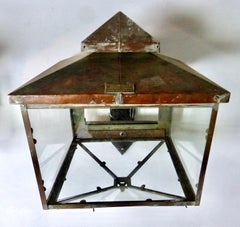 English Pub Sconce Lights in Copper, circa 1920s