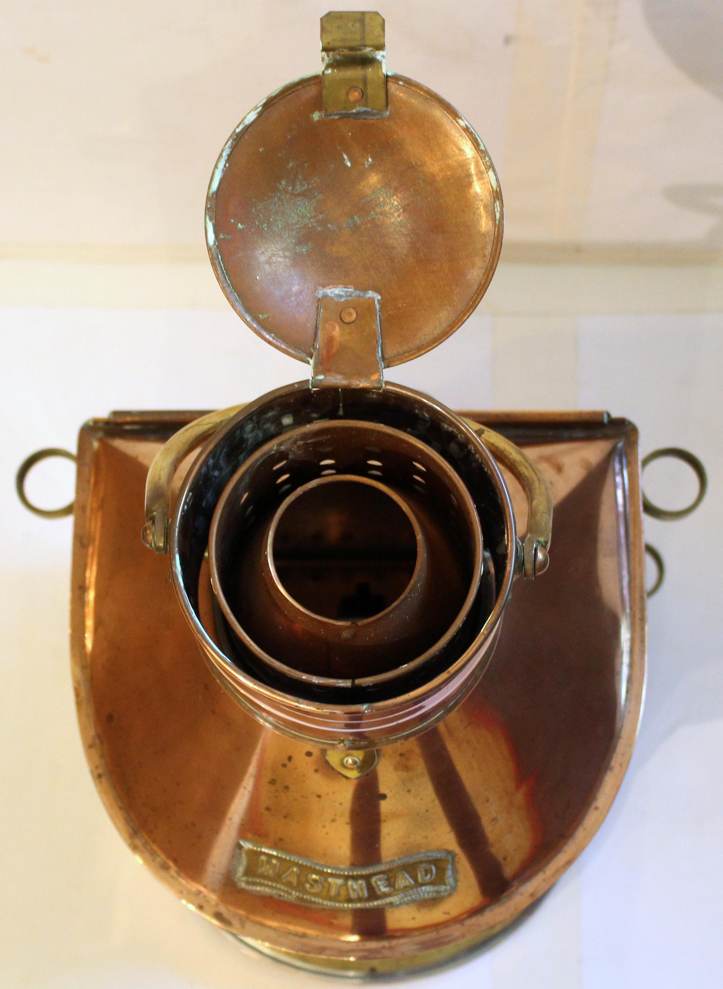 Circa 1920s English Ship's Masthead Lantern For Sale 6