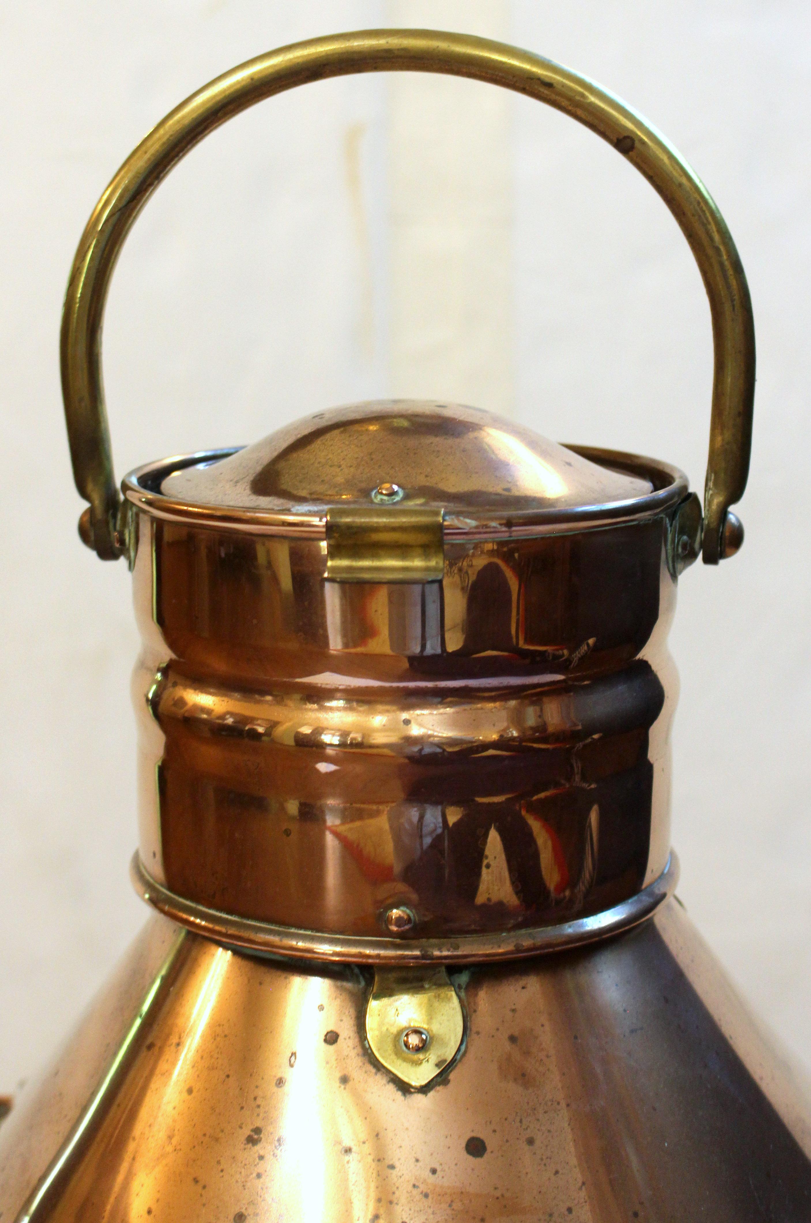 Brass Circa 1920s English Ship's Masthead Lantern For Sale