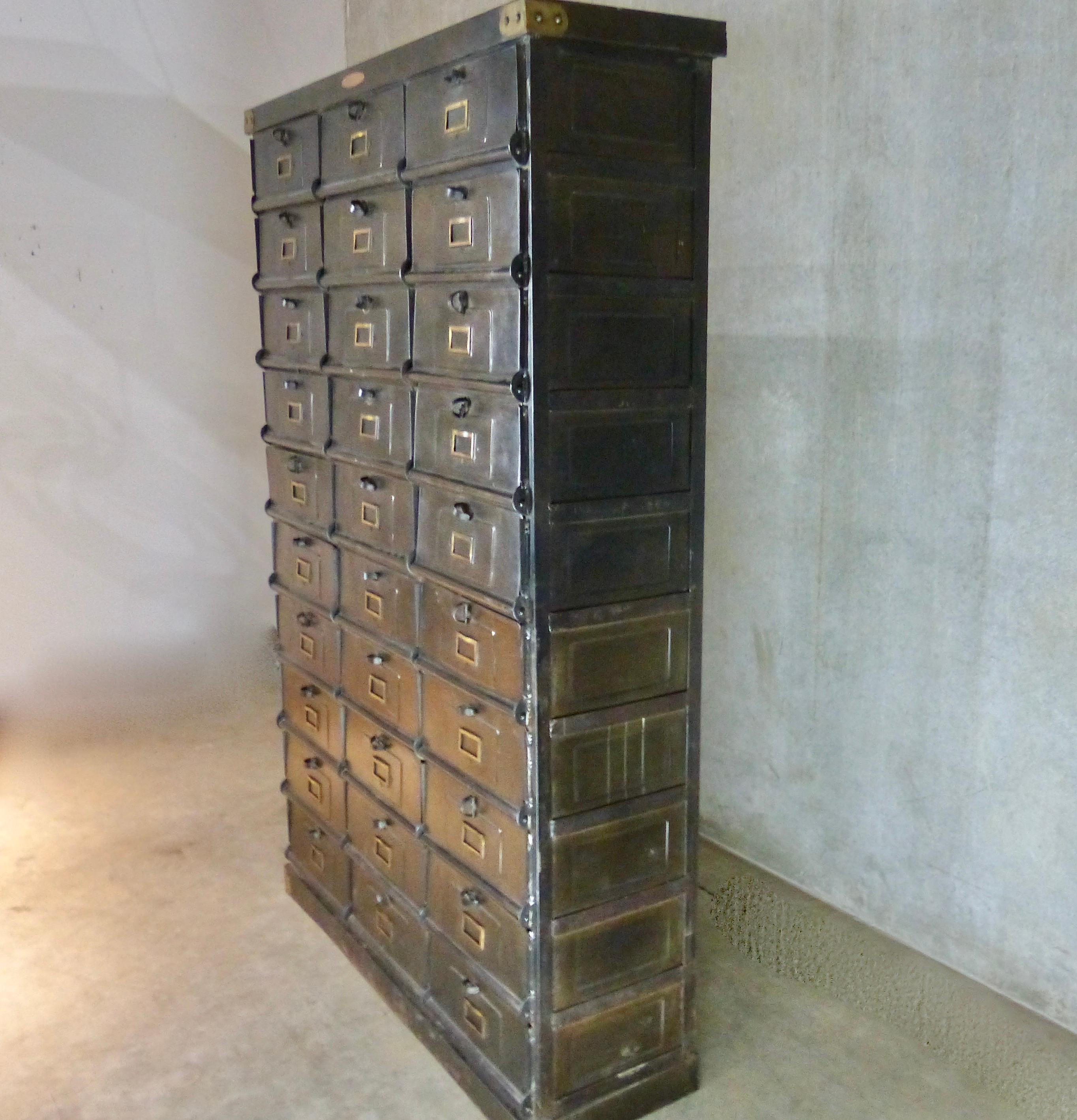 Early 20th Century French Steel Cabinet by Stratfor of Strasbourg, circa 1920s