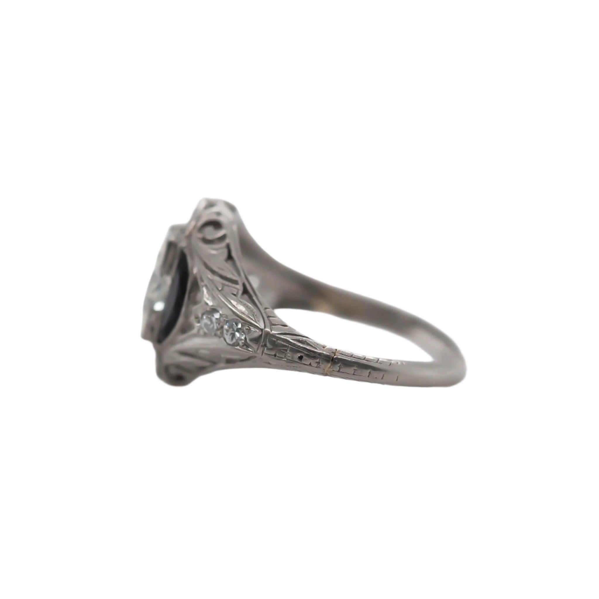 CIRCA 1920er Jahre GIA 1,17ct Alte Europäische Brillant Diamant Verlobungsring im Angebot 2
