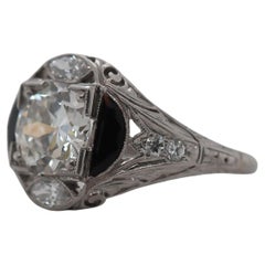 Circa 1920s GIA 1.17ct Old European Brilliant Diamond Engagement Ring