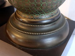 Circa 1920s Likely American Pair of Vasi-Form Bronze Lamps