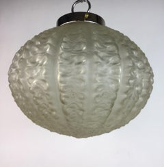 Mid Century Kalmar Cased Glass Pendant, 1960, 13\" Diameter