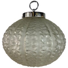 Oversized Mid Century Kalmar  Cased Glass Pendant