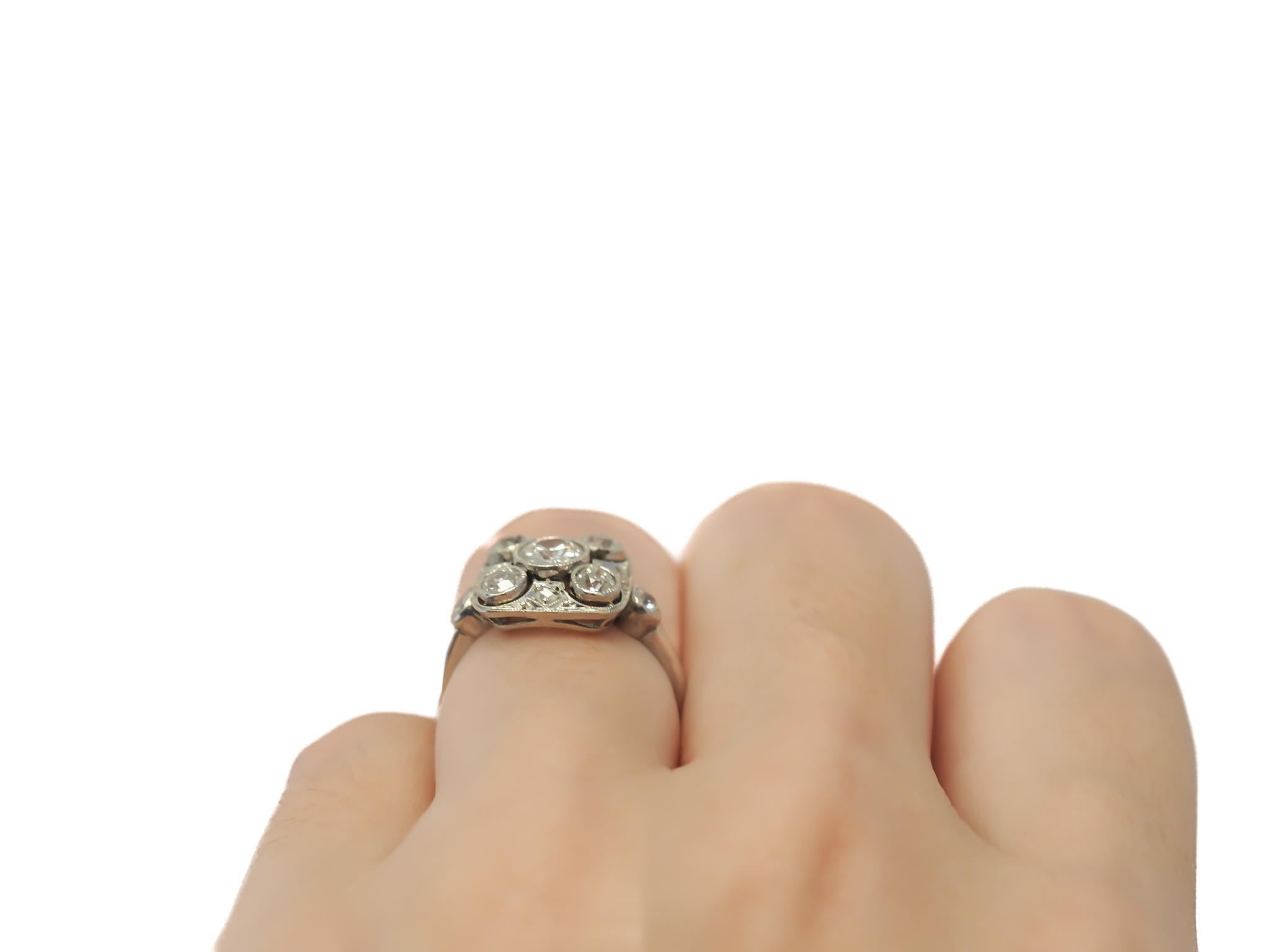 Circa 1920s Old European Brilliant Diamond Engagement Ring For Sale 2