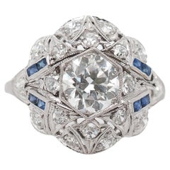 Circa 1920s Old European Brilliant Diamond Engagement Ring