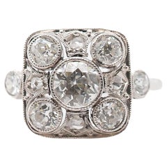 Circa 1920 Old European Brilliant Diamond Engagement Ring (bague de fiançailles à diamant brillant)