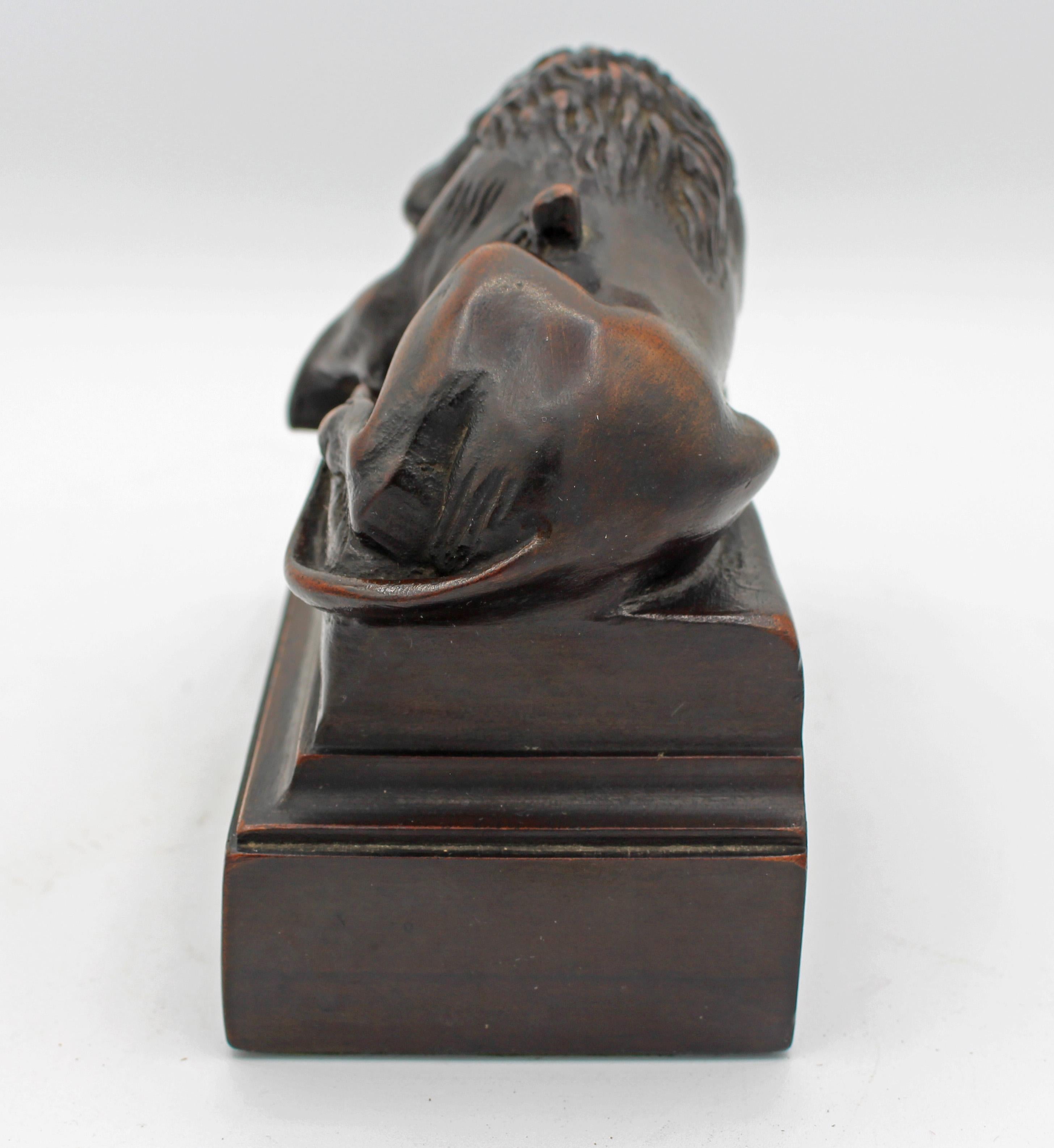 Early 20th Century circa 1920s Pair of Carved Mahogany Bookends